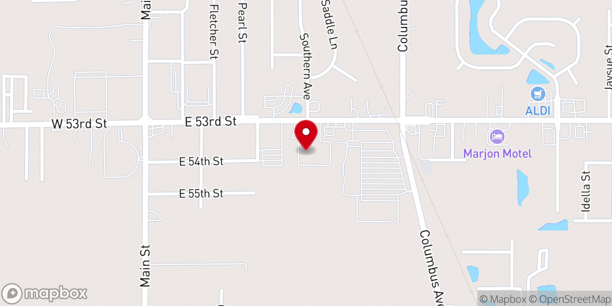 Map showing location of New Horizons United Methodist Church
