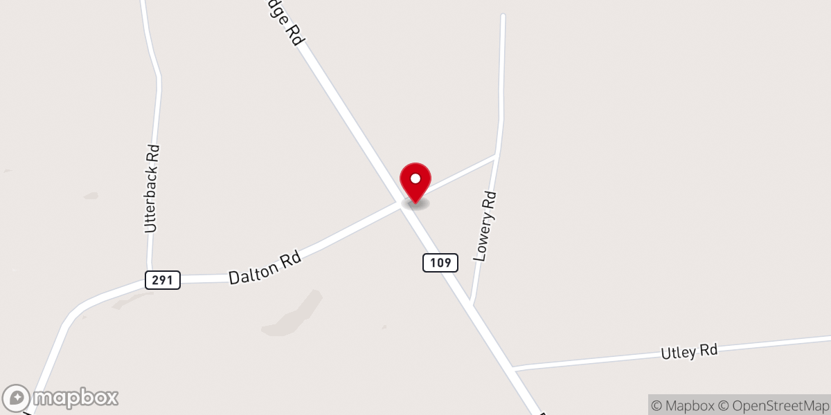 Map showing location of Stony Point Church