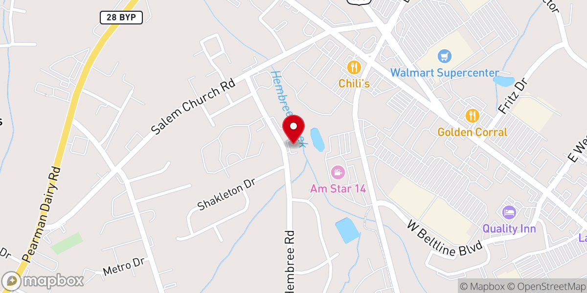 Map showing location of Judah Church