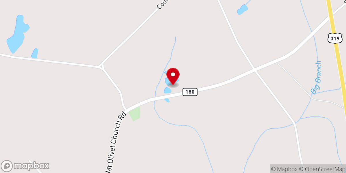 Map showing location of Mt Olivet United Methodist Church