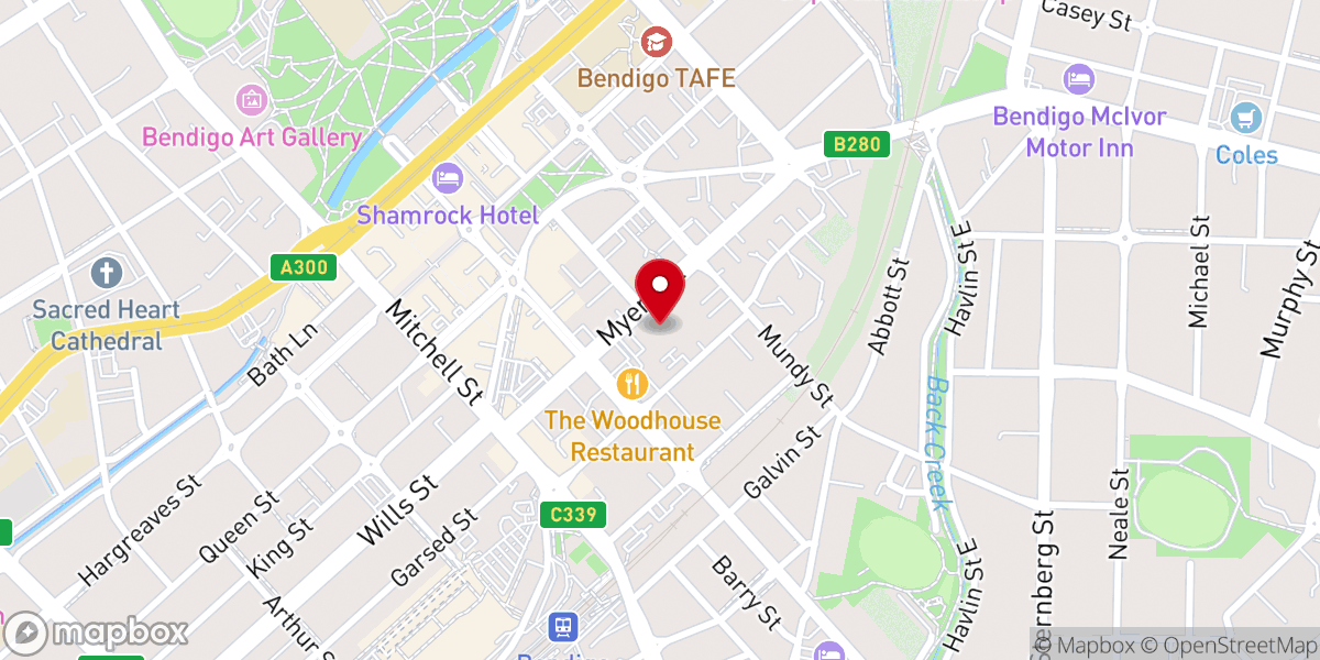Map showing location of St Andrew's Church