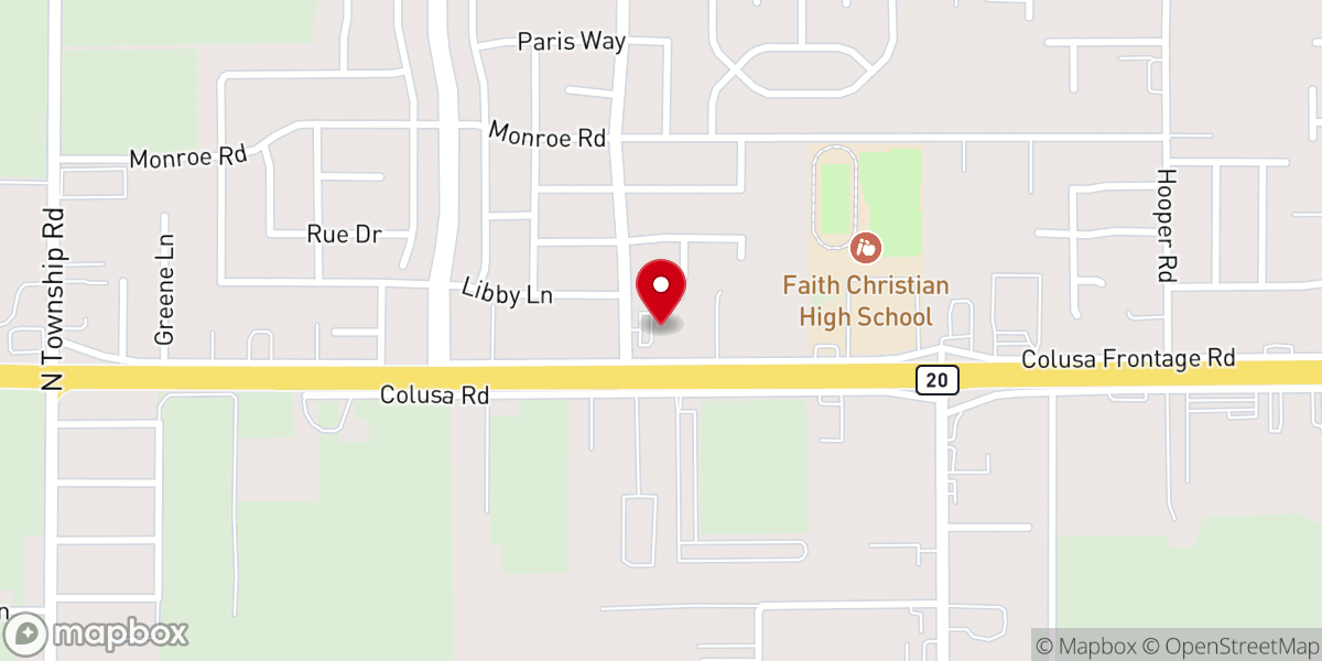 Map showing location of Twin Cities church of Christ