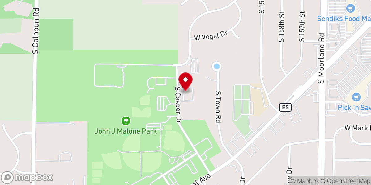 Map showing location of First Baptist Church Of New Berlin