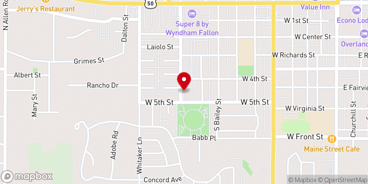 Map showing location of Parkside Bible Fellowship