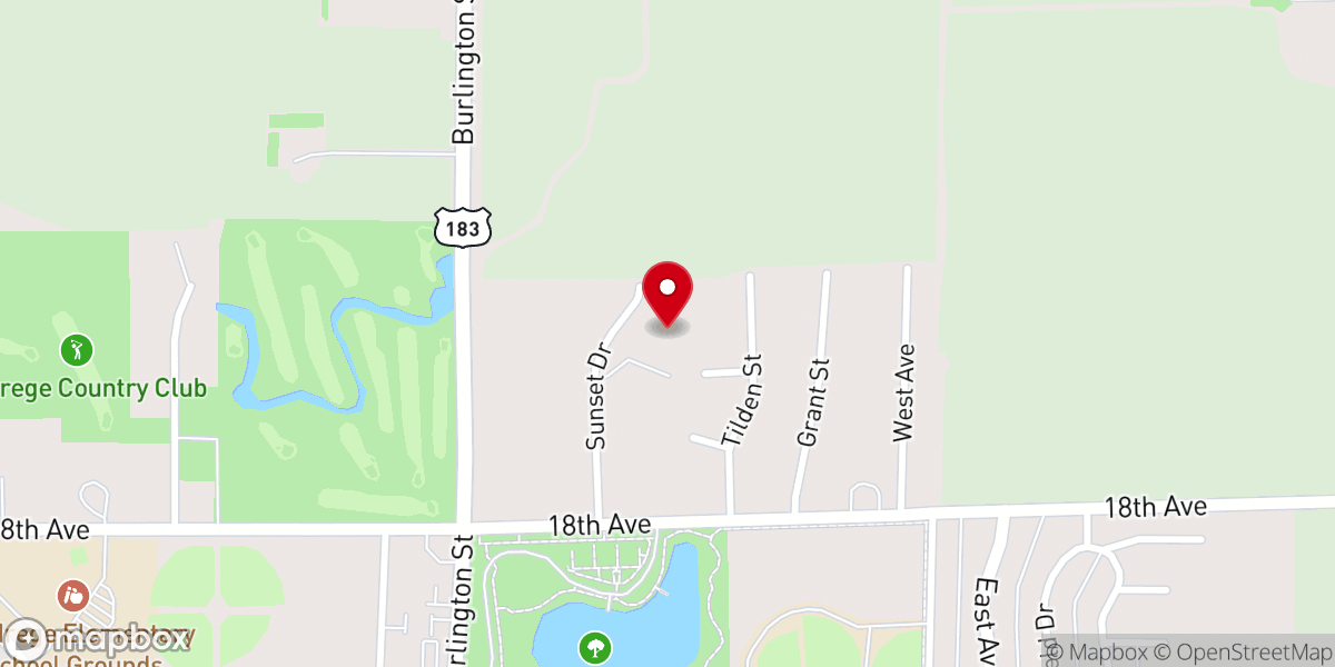 Map showing location of First Baptist Church