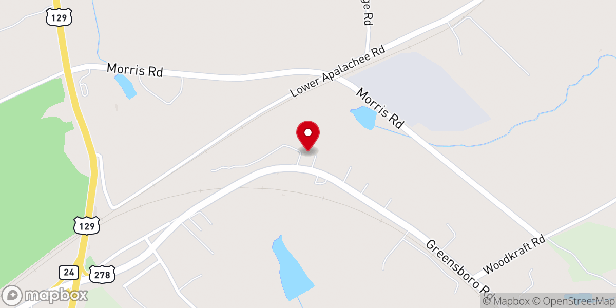 Map showing location of True Gospel Lighthouse Apostolic Church