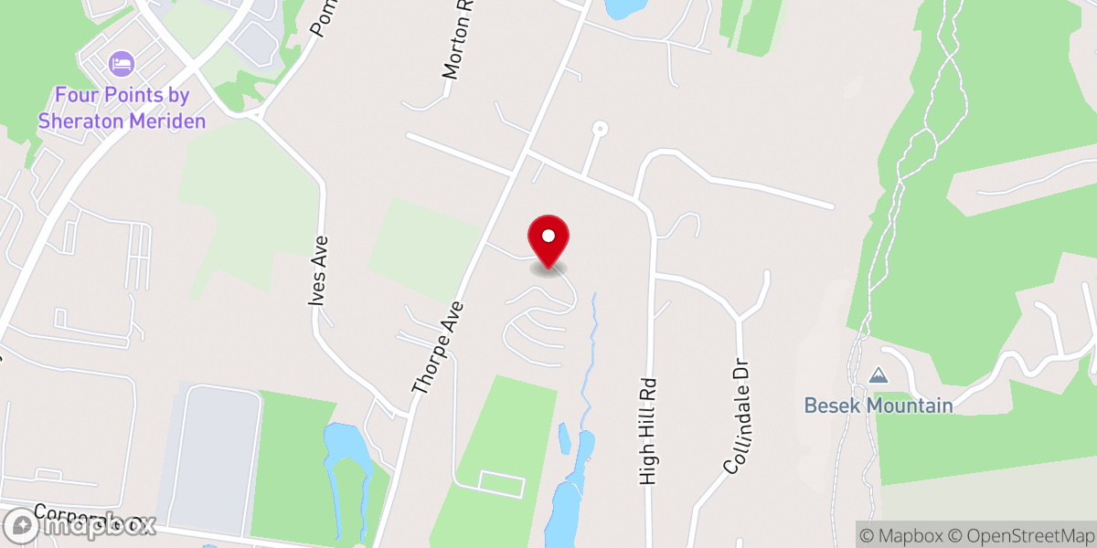 Map showing location of Connecticut Baptist Homes