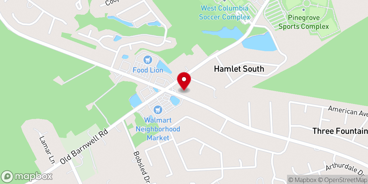 Map showing location of Sunshine House of West Columbia