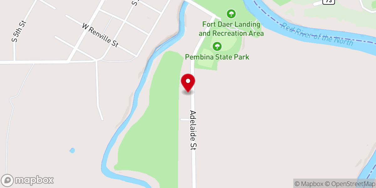 Map showing location of Icelandic Evangelical Lutheran Church