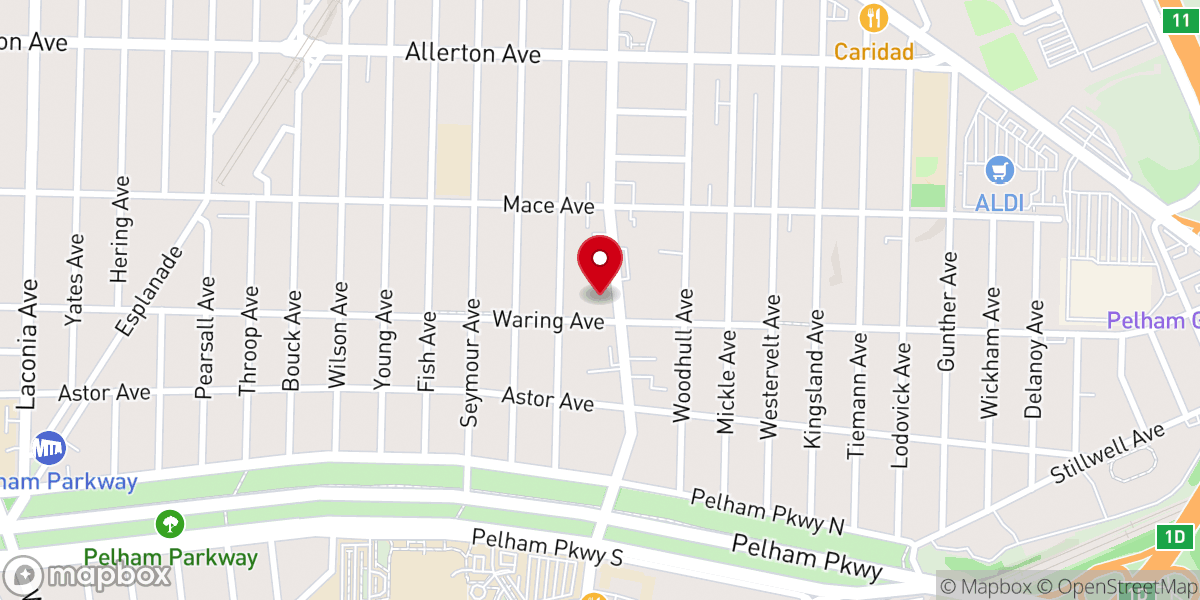 Map showing location of Calvary Lutheran Church