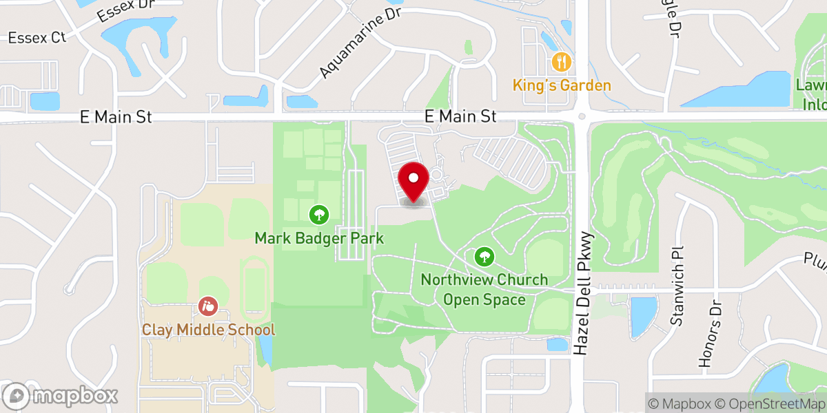 Map showing location of The Hill DGC at Northview Church