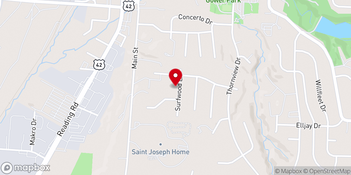 Map showing location of Omega Christian Center
