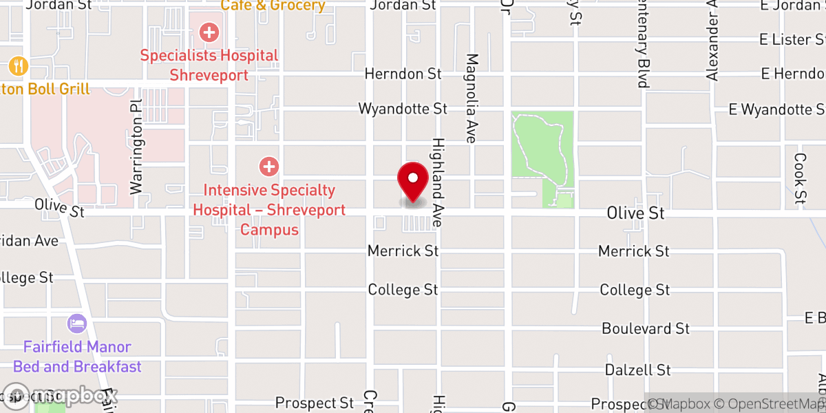 Map showing location of St. Francis Episcopal Church for the Highlands