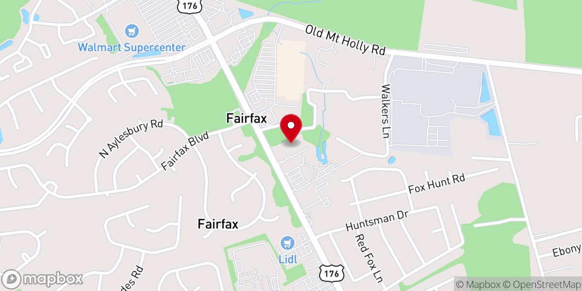 Map showing location of St. James United Methodist Church