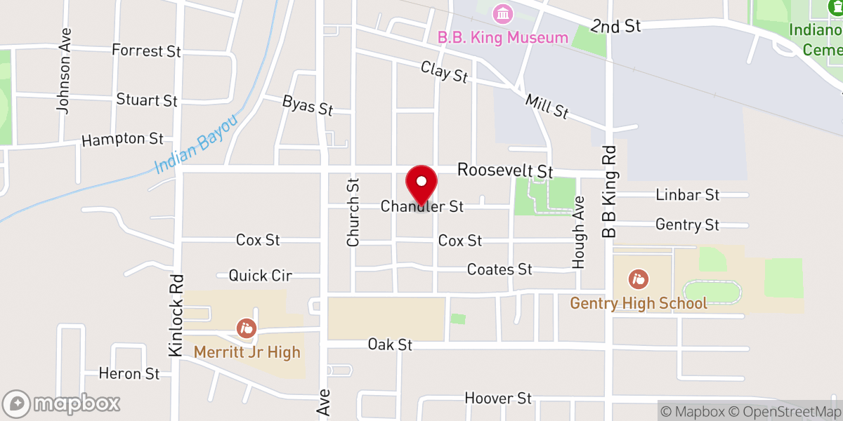 Map showing location of Big Morning Star MB Church