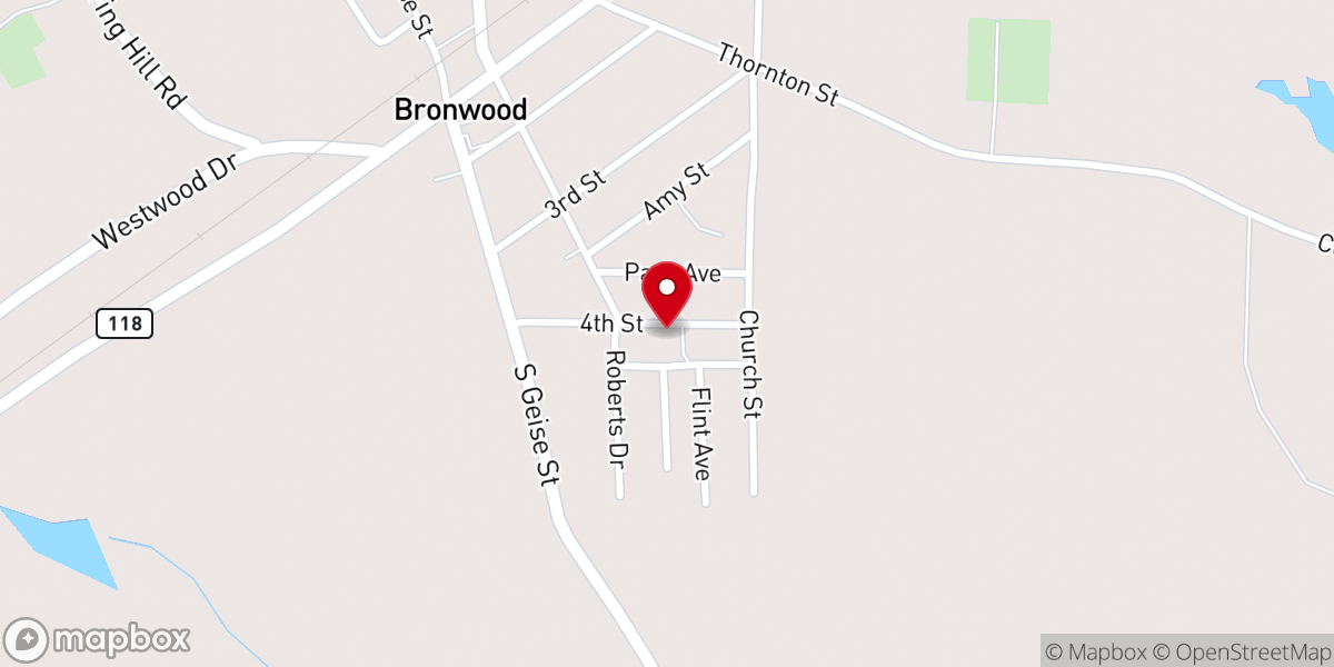 Map showing location of Second Shiloh Baptist Church