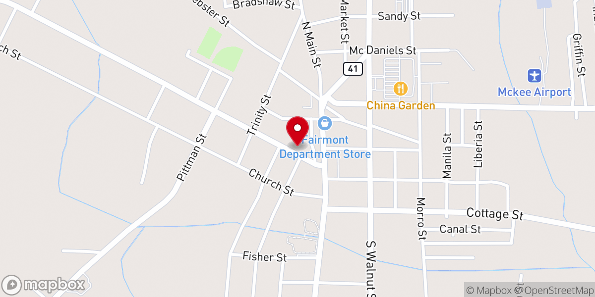 Map showing location of Ferncroft Design Studio