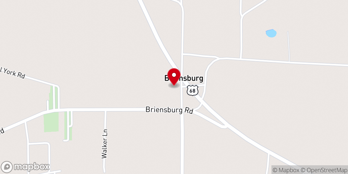 Map showing location of Briensburg Church of Christ