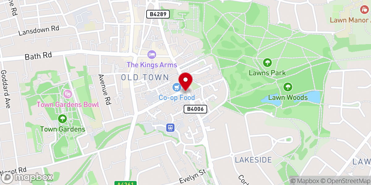 Map showing location of Equippers Church Swindon
