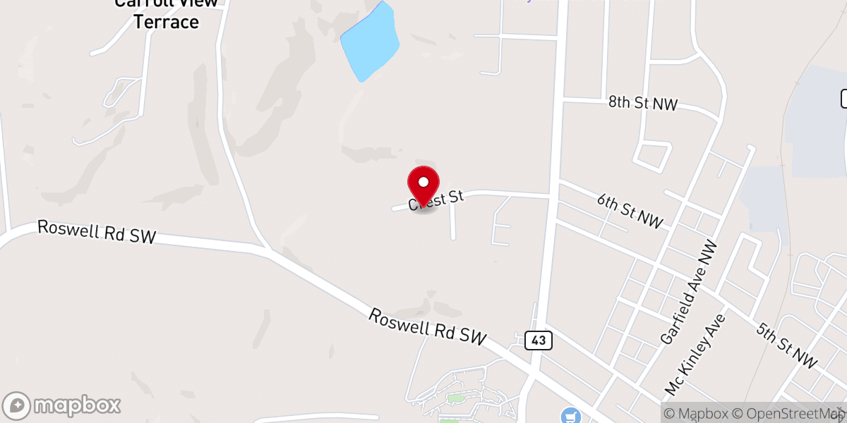 Map showing location of St. John's Villa