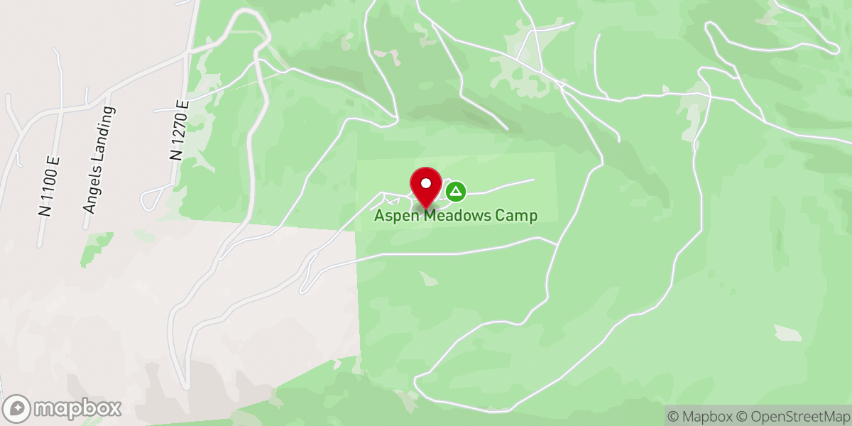 Map showing location of Aspen Meadows Recreation Camp