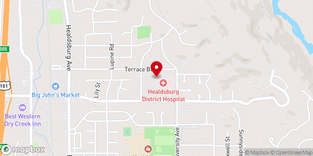 Map showing location of Alliance Medical Center