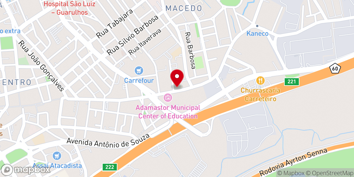 Map showing location of Igreja ANAD