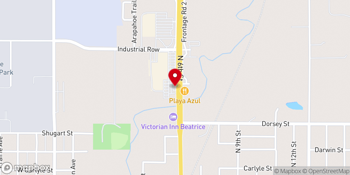 Map showing location of Christ Place Church - Beatrice Campus Assemblies of God