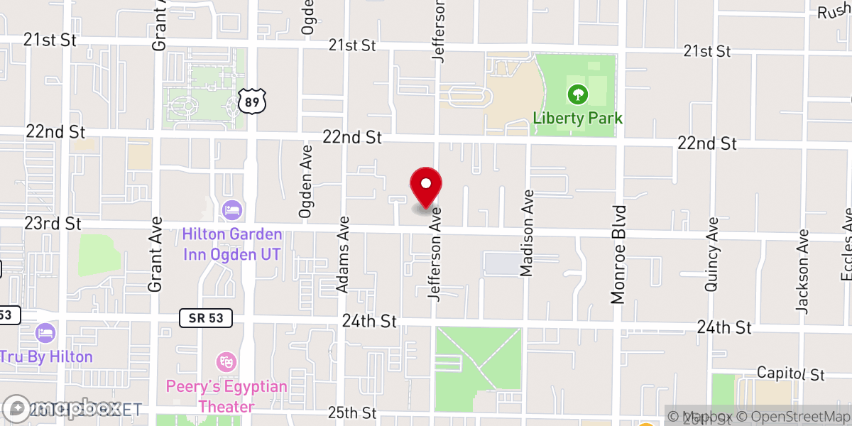 Map showing location of Ogden Japanese Christian Church