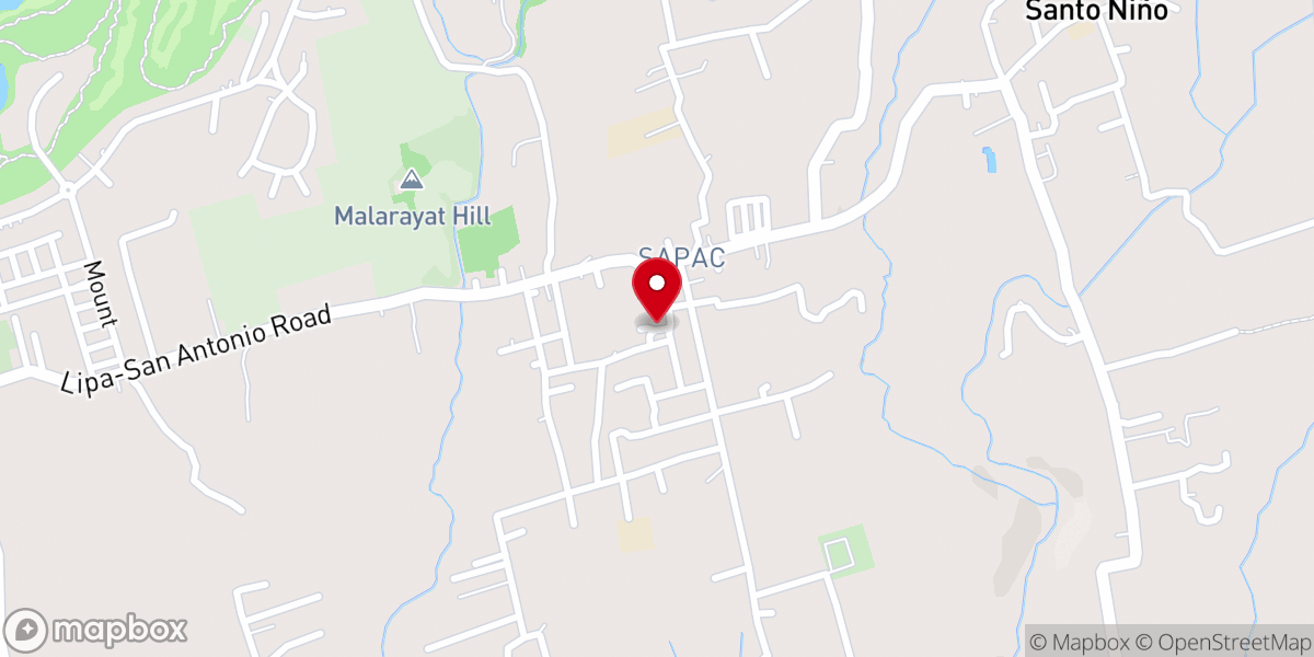 Map showing location of San Isidro Labrador Parish - Lipa City