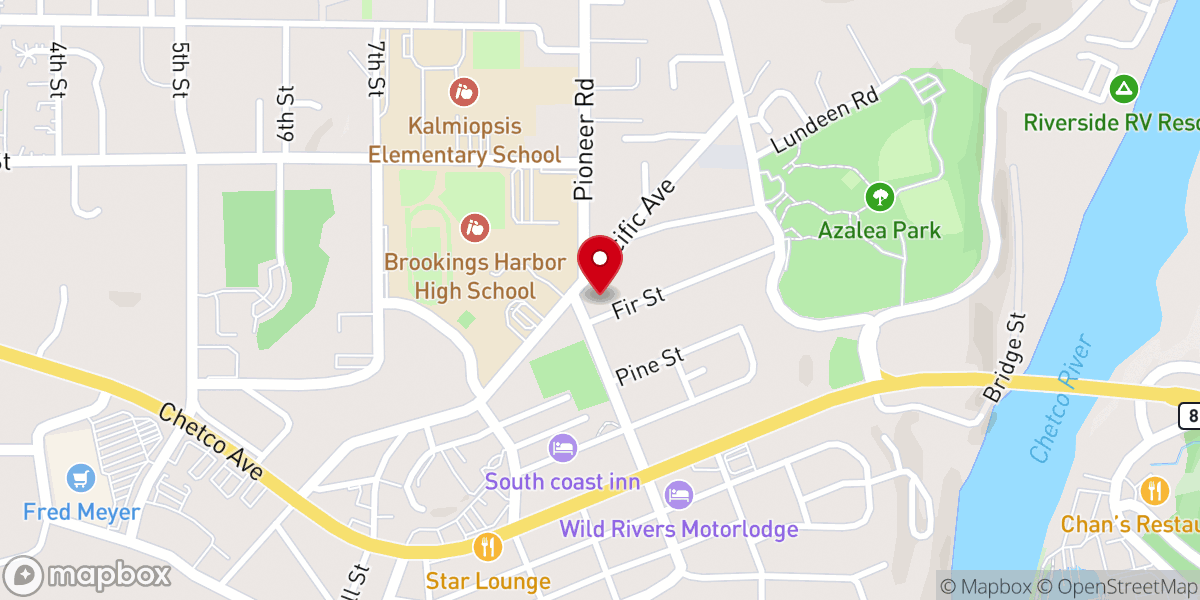 Map showing location of Assembly of God Calvary