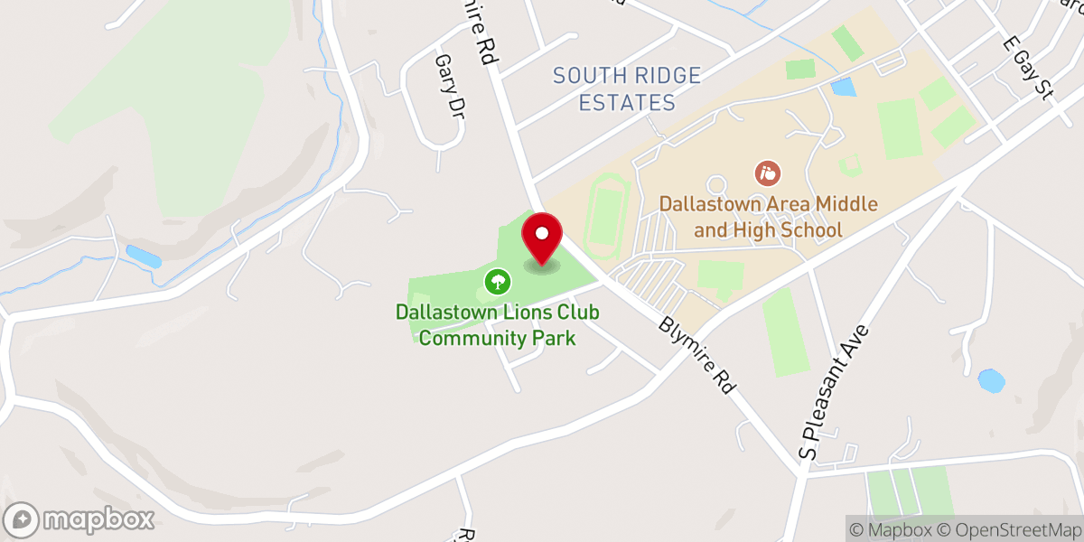 Map showing location of Lions Park