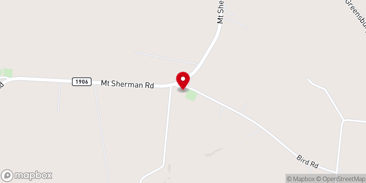 Map showing location of Mount Moriah Church