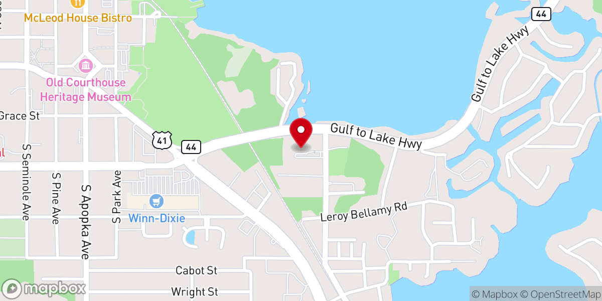 Map showing location of First Presbyterian Church