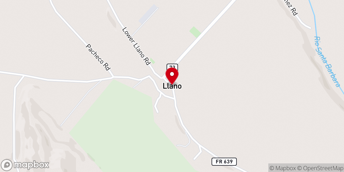 Map showing location of Llano