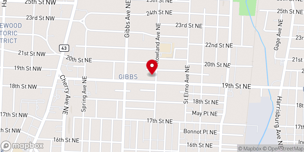 Map showing location of River of Life Christian Fellowship