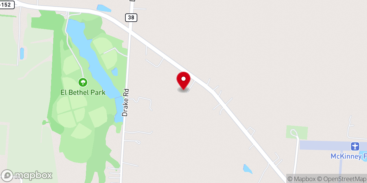 Map showing location of Hamersville Baptist Church