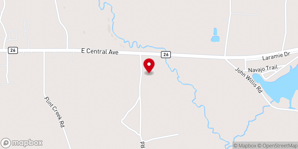 Map showing location of New Morning Star Missionary Baptist Church