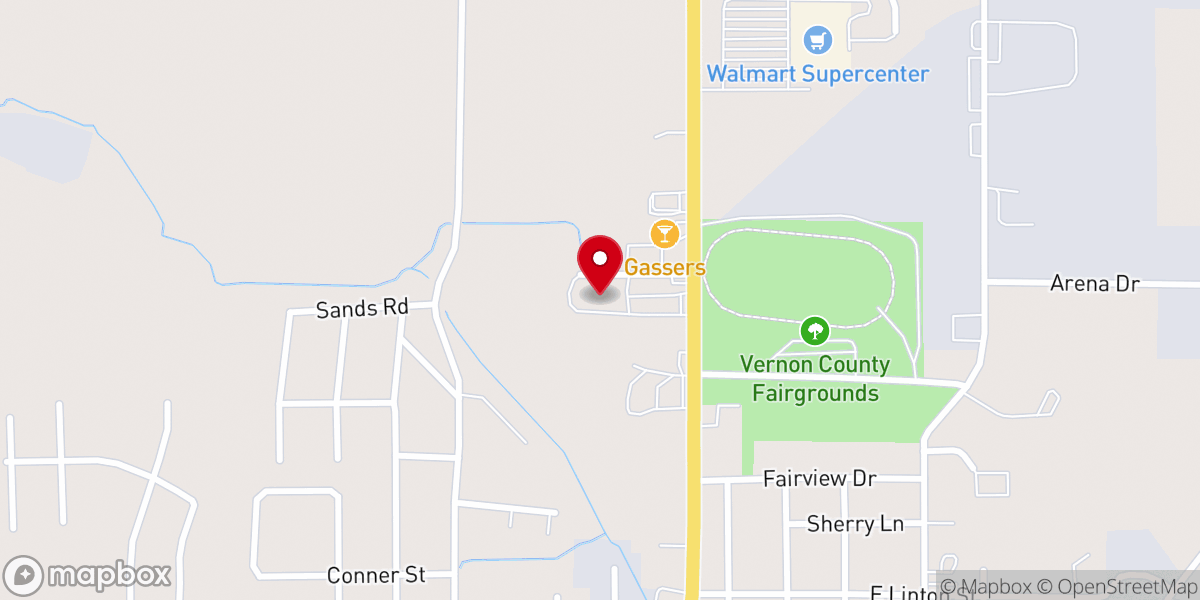 Map showing location of Living Faith Church