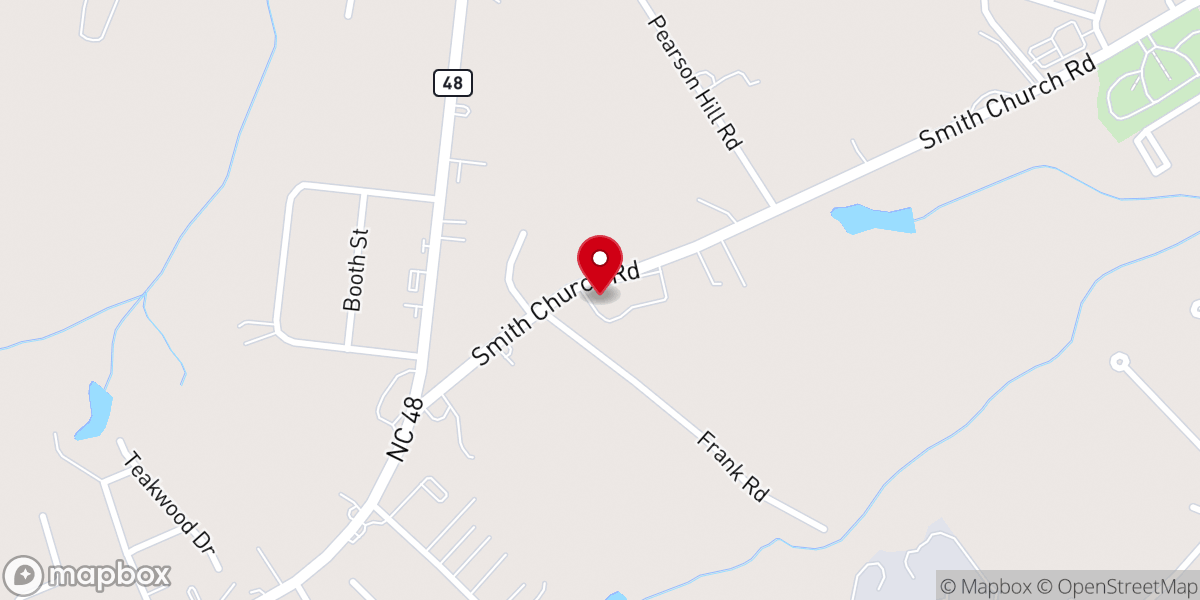 Map showing location of Smith Methodist Church