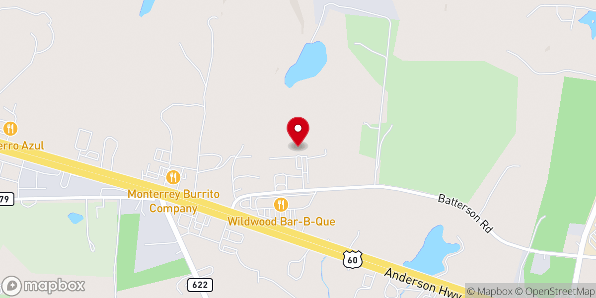 Map showing location of 3597 Lyons Run Powhatan