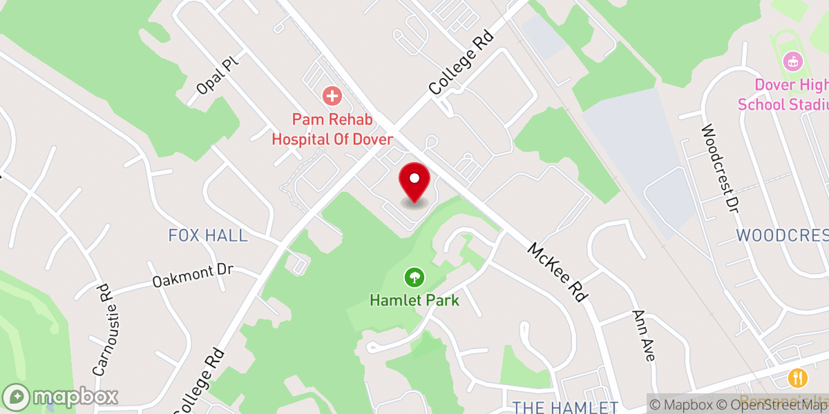 Map showing location of Grace Church Dover