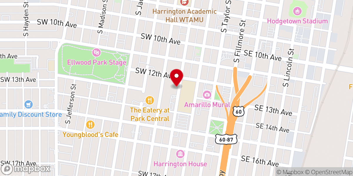 Map showing location of First Baptist Church
