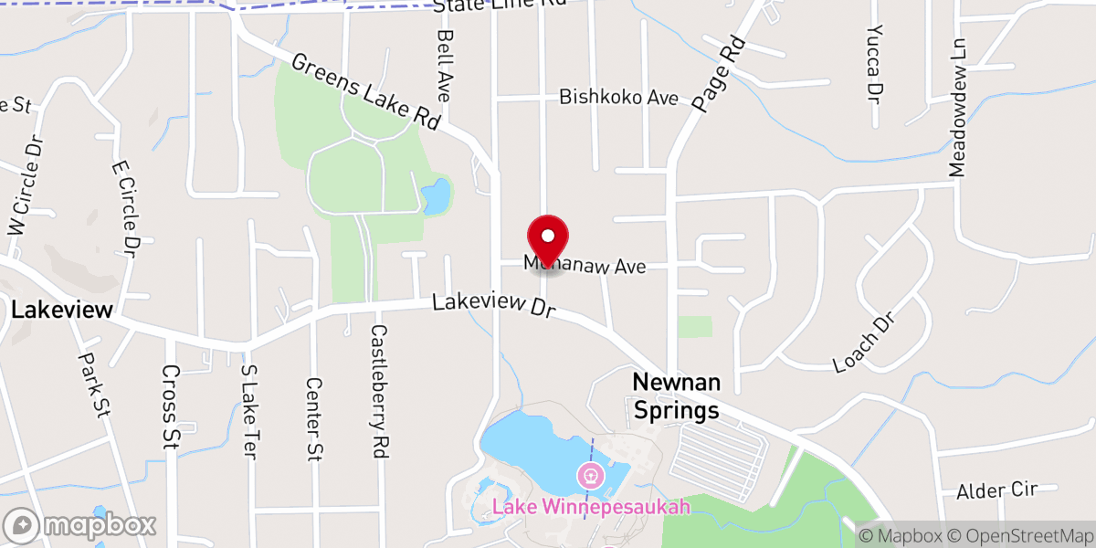 Map showing location of Newnan Springs United Methodist