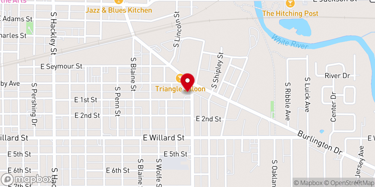 Map showing location of Greater Pilgrim Rest Baptist Church