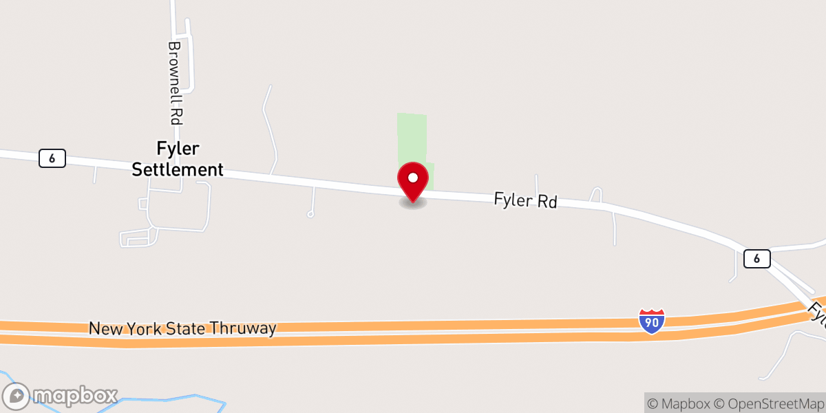 Map showing location of Fyler Community Church