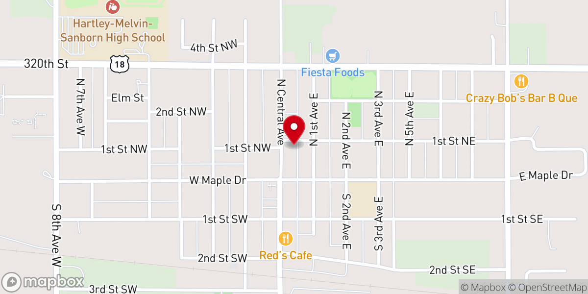 Map showing location of St Paul's Lutheran Church
