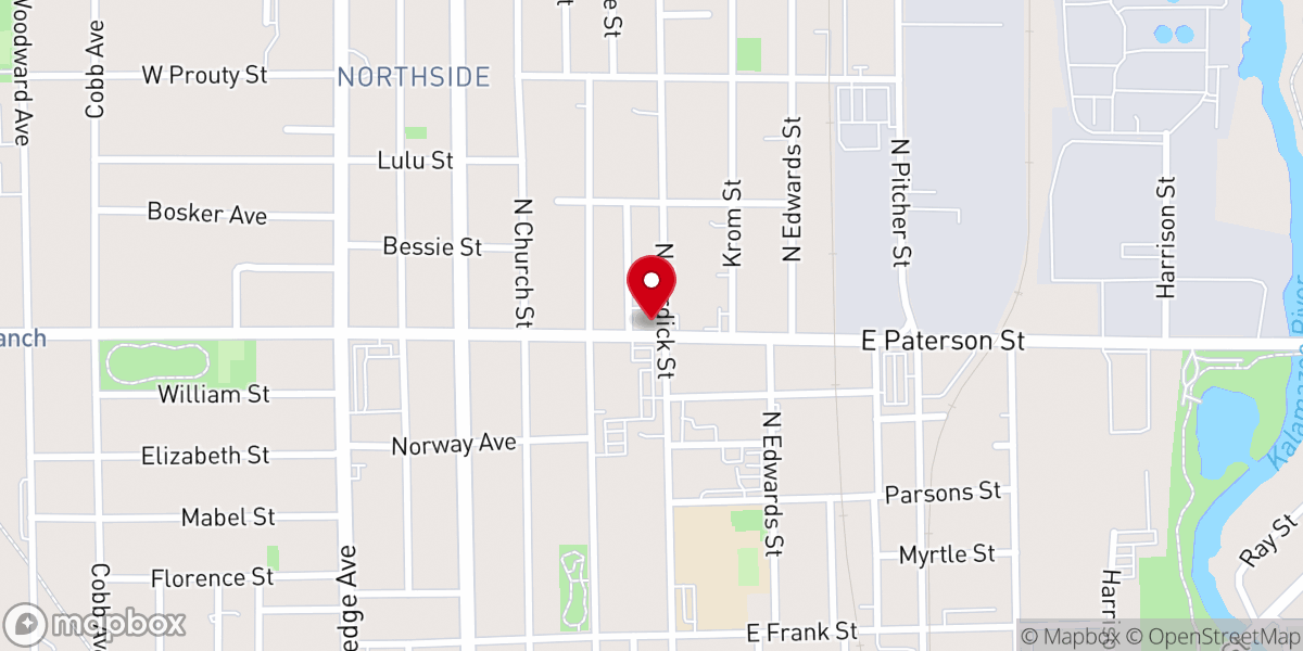 Map showing location of Vanguard Church