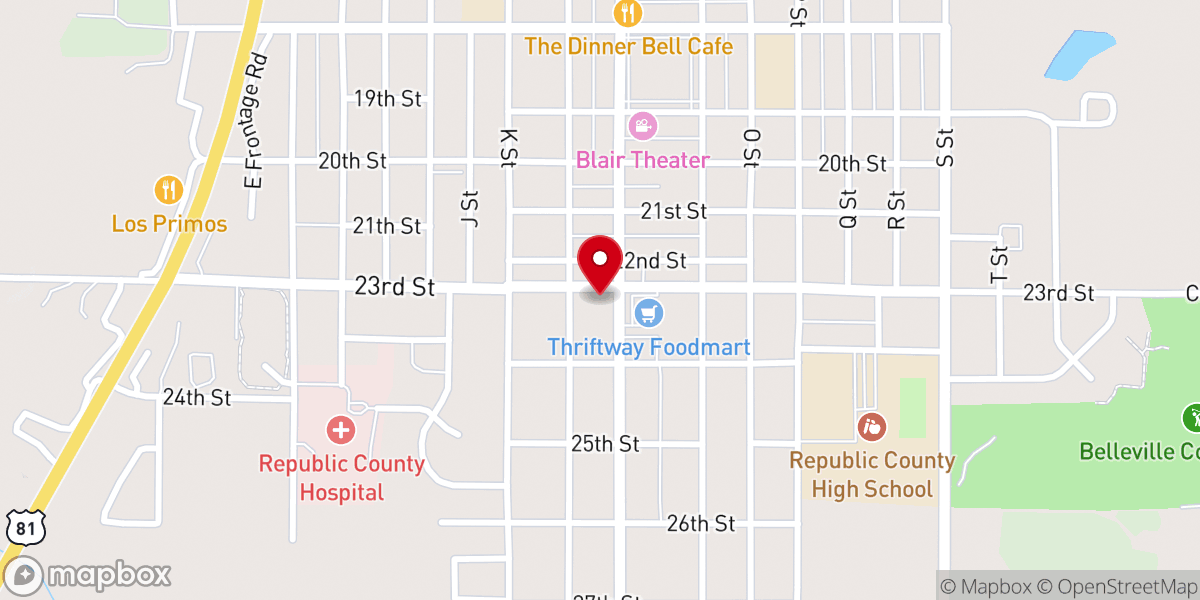 Map showing location of American Lutheran Church