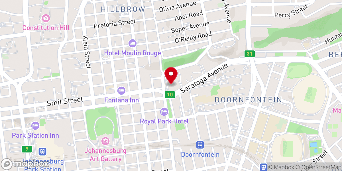 Map showing location of Catholic Archdiocese of Johannesburg